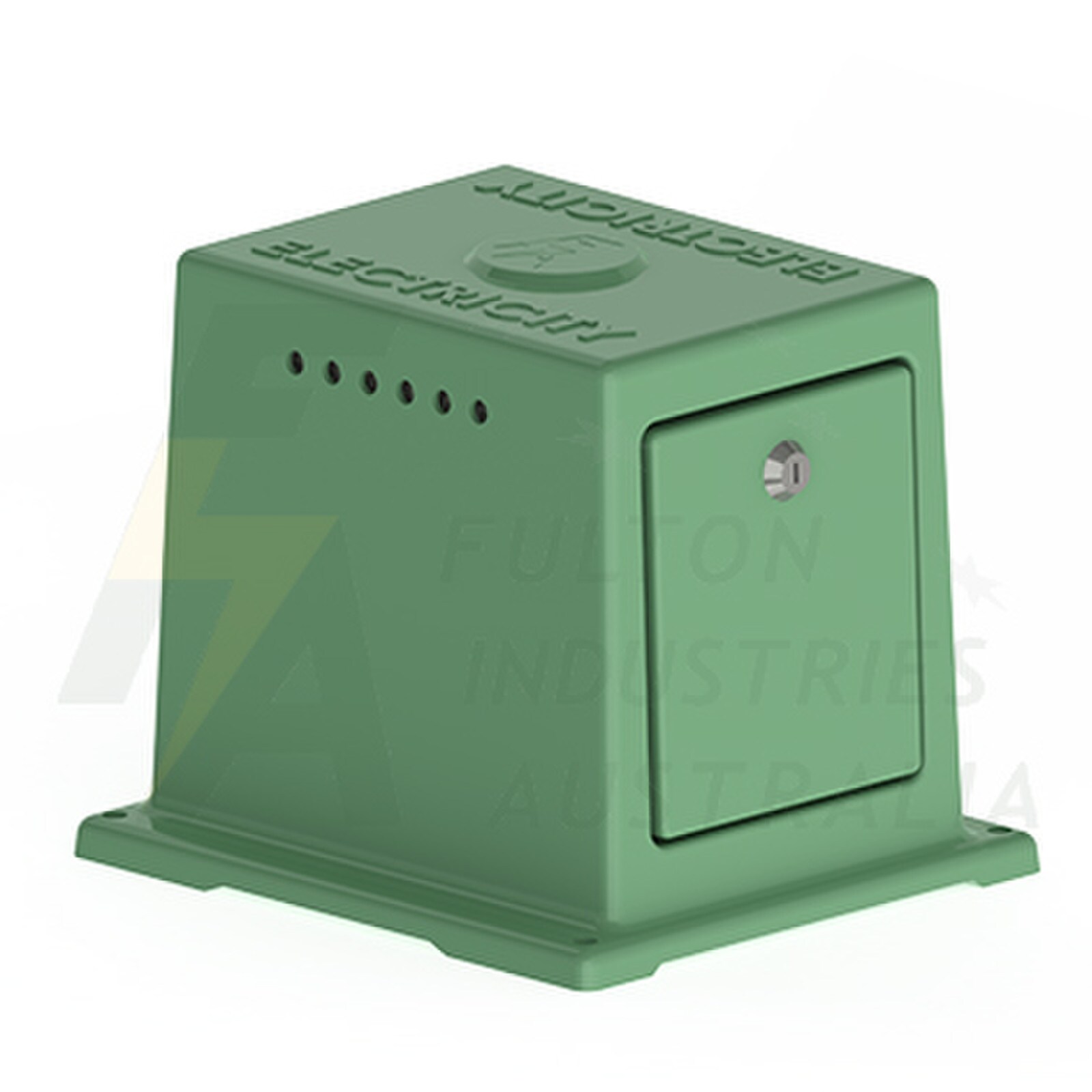 FPB2MV1DG short green fibreglass pillar with door